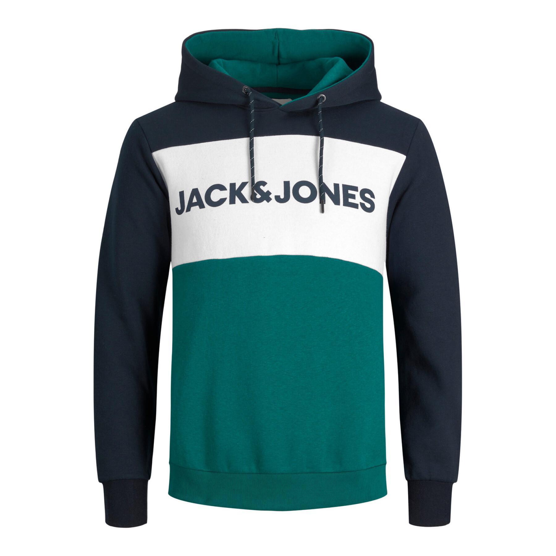 Sweatshirt hooded Jack & Jones Logo Blocking