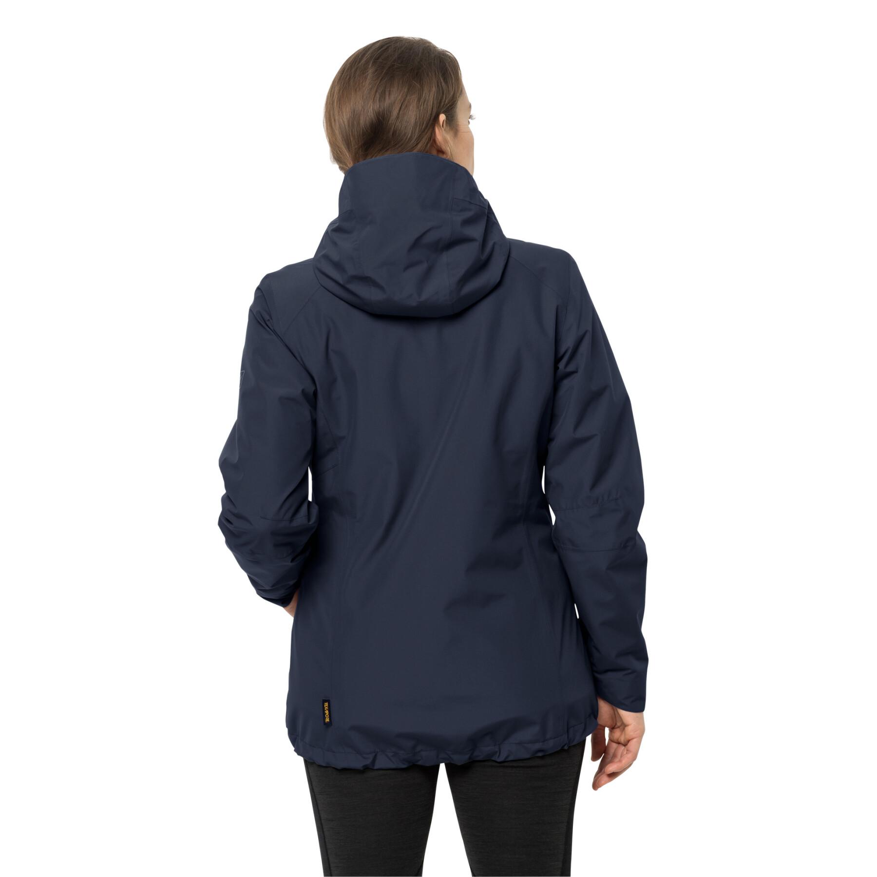 Women's waterproof jacket Jack Wolfskin norrland 3in1