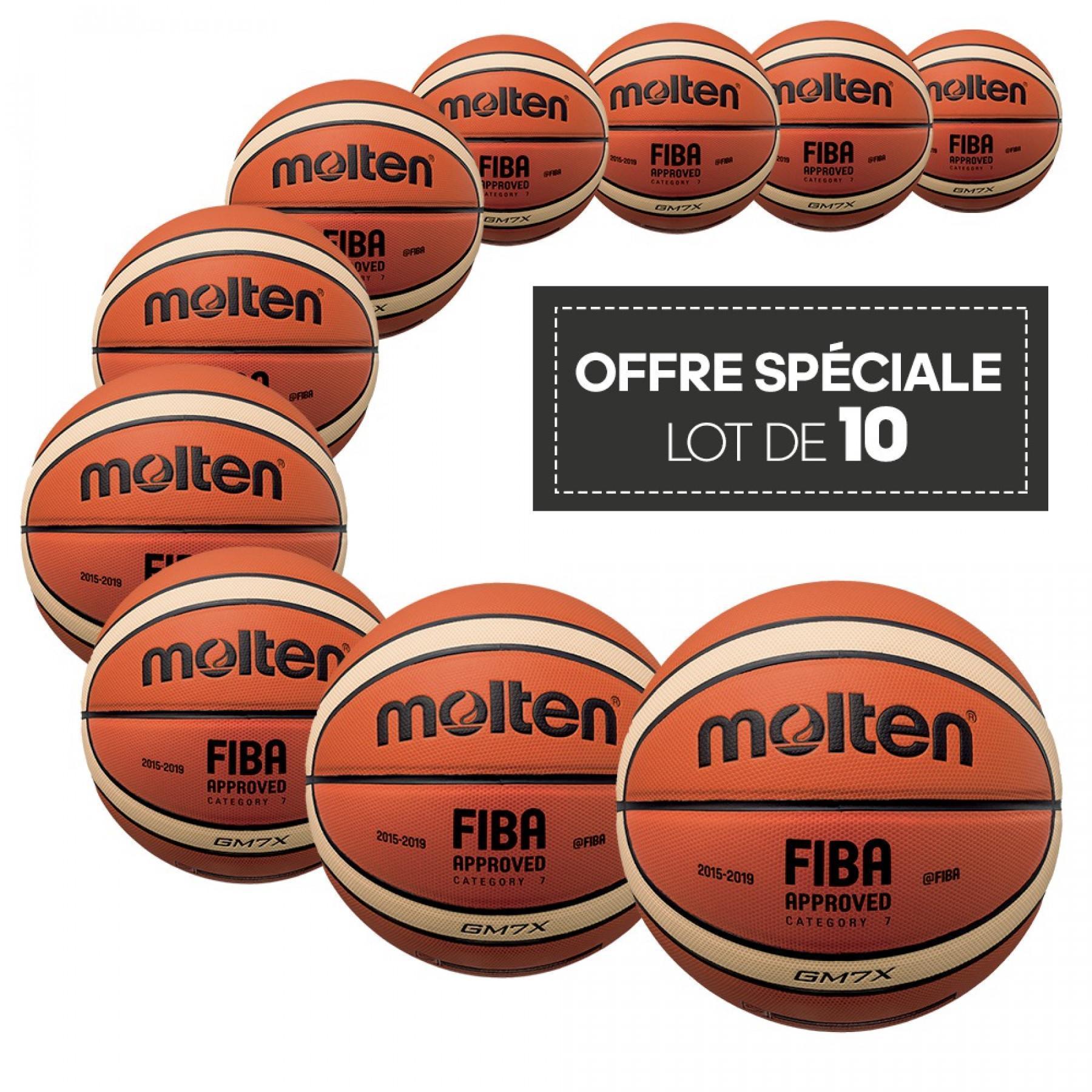 Pack of 10 competition balls Molten BGMX