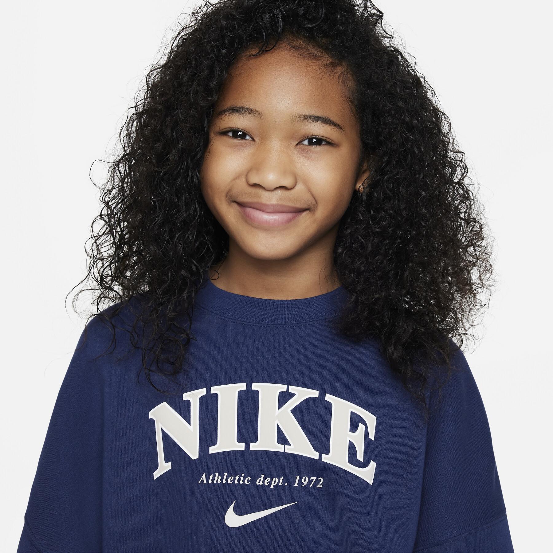 Sweatshirt round neck girl Nike Trend fleece Print