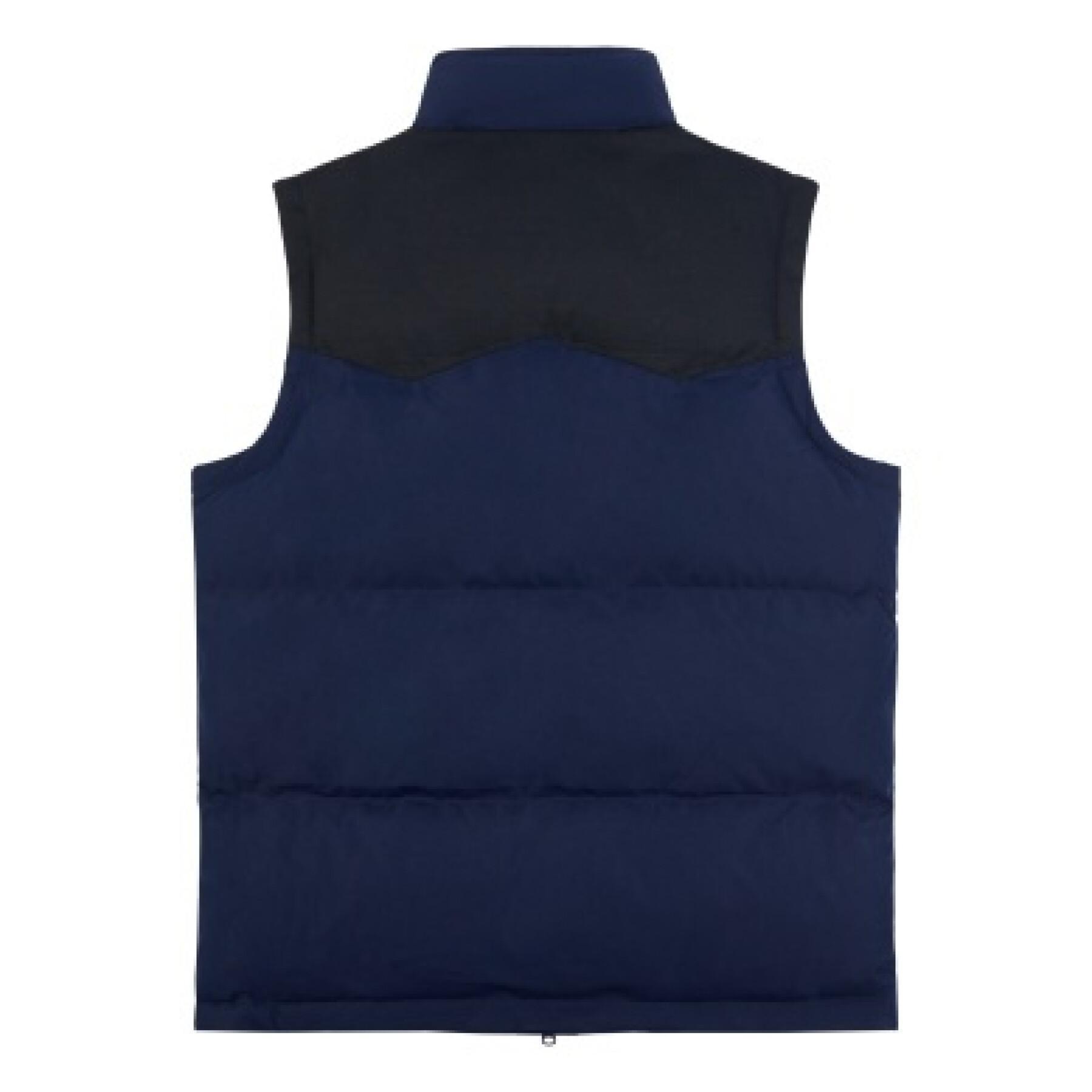 Quilted vest with funnel neck Penfield bear cut and sew