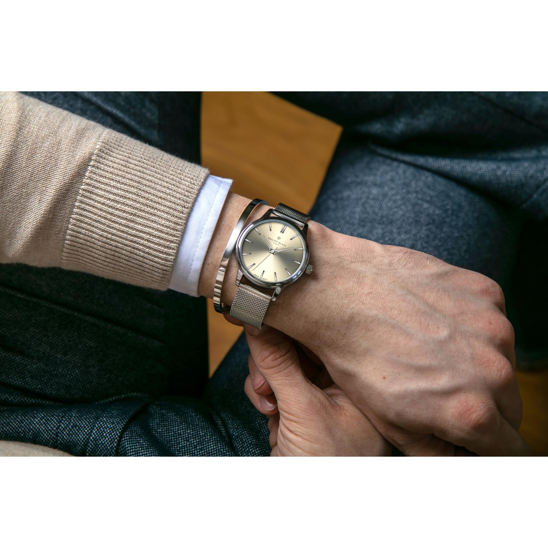 Watch and mesh bracelet Philipp Blanc Lugano