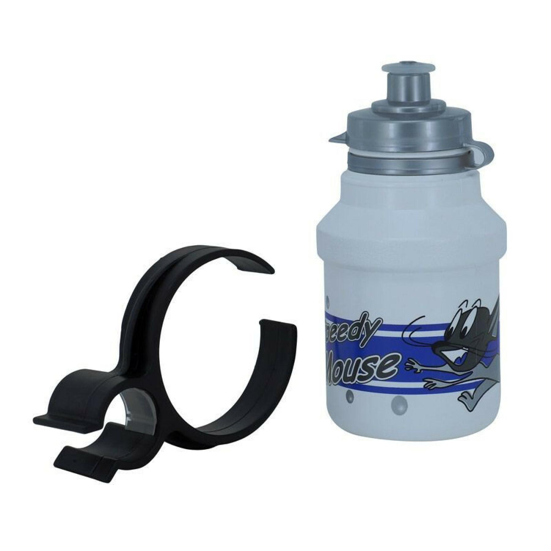 Water bottle with child bottle holder Polisport Speedy Mouse
