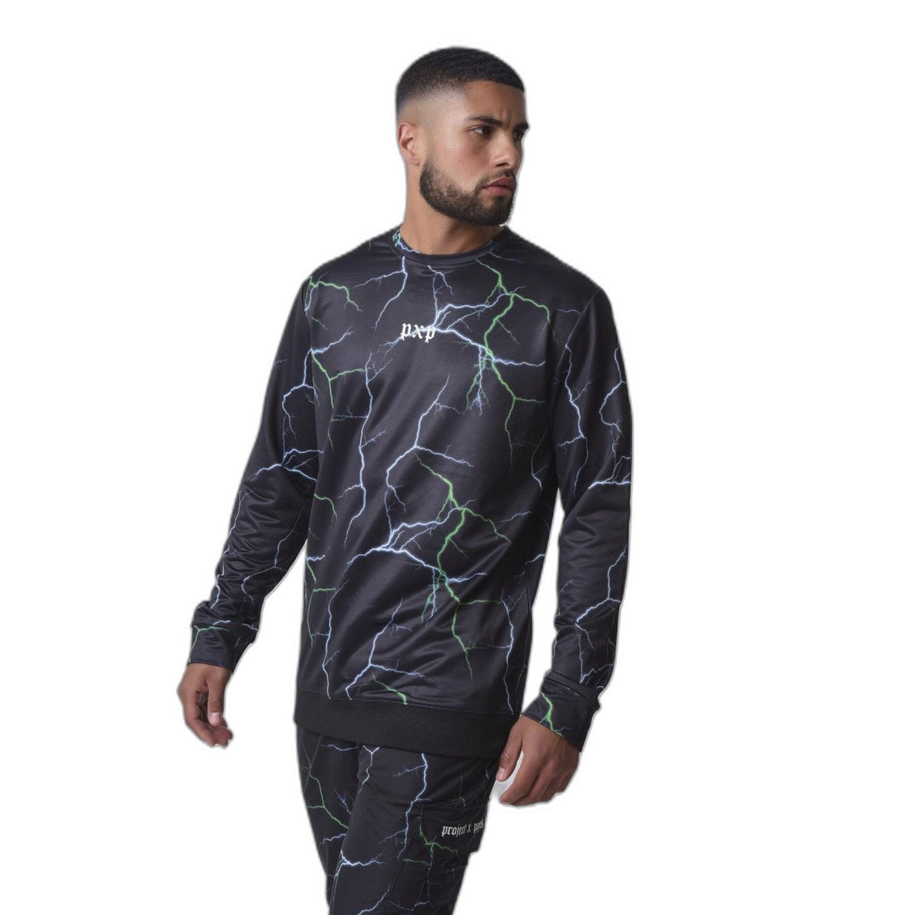 Round neck sweatshirt with lightning motif Project X Paris