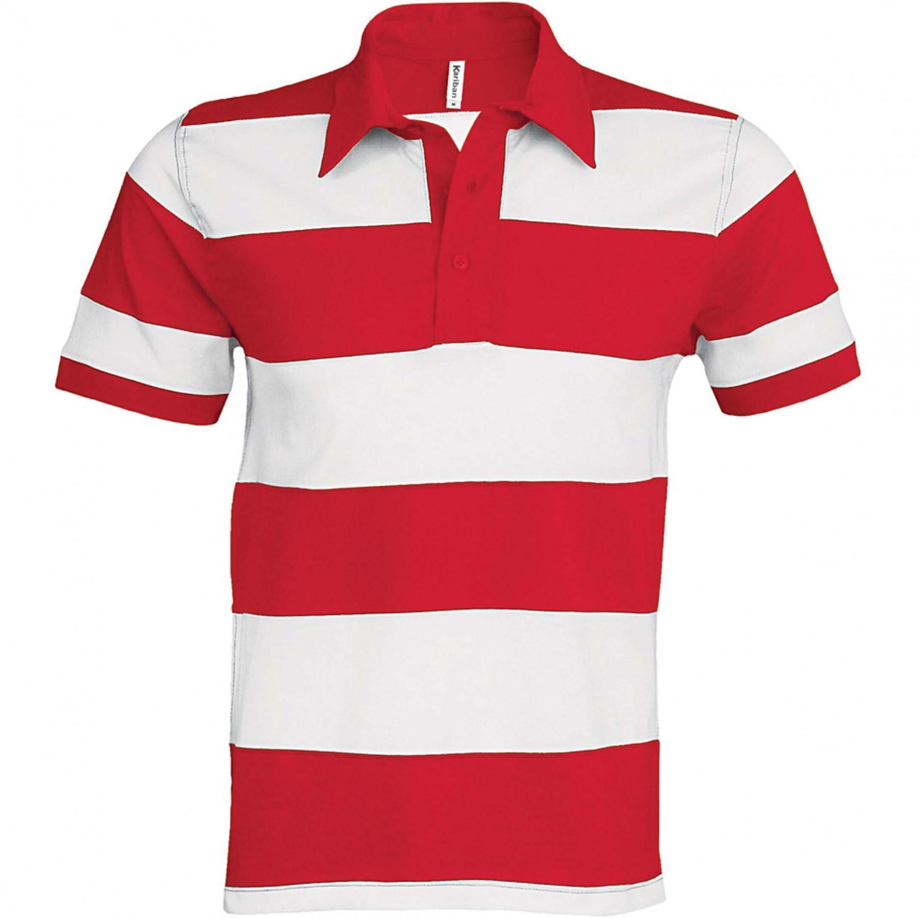Ray > Rugby Striped Polo Shirt Short Sleeve