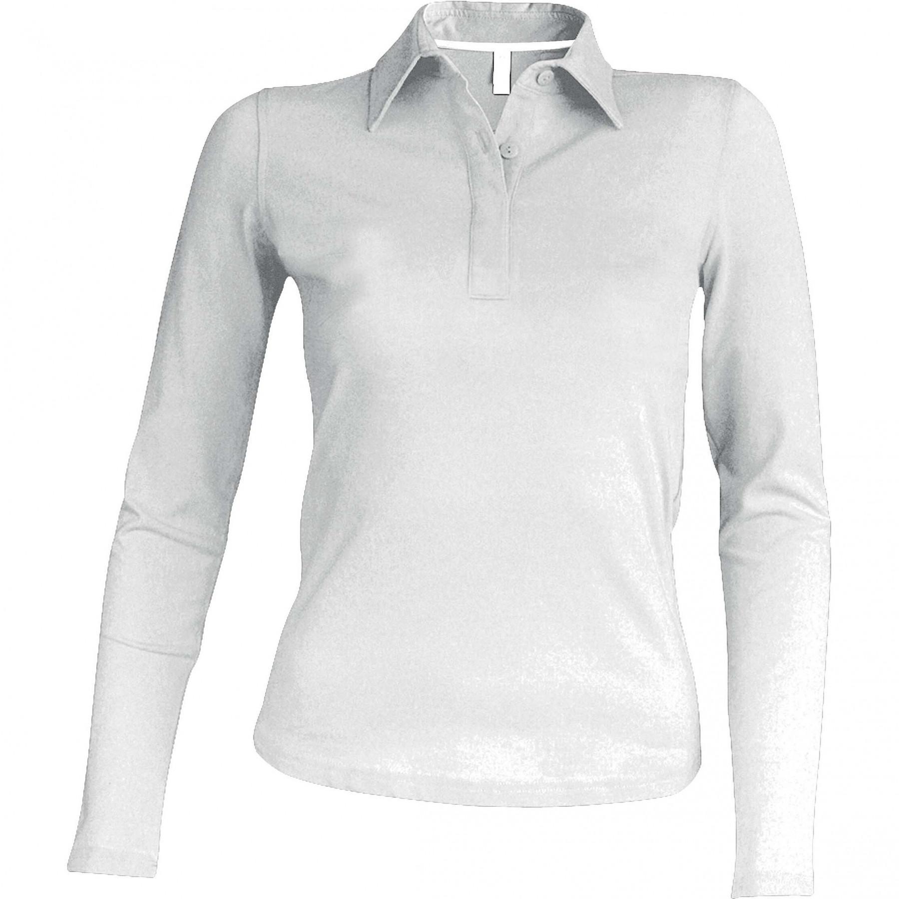 Women's polo short sleeve Kariban blanc