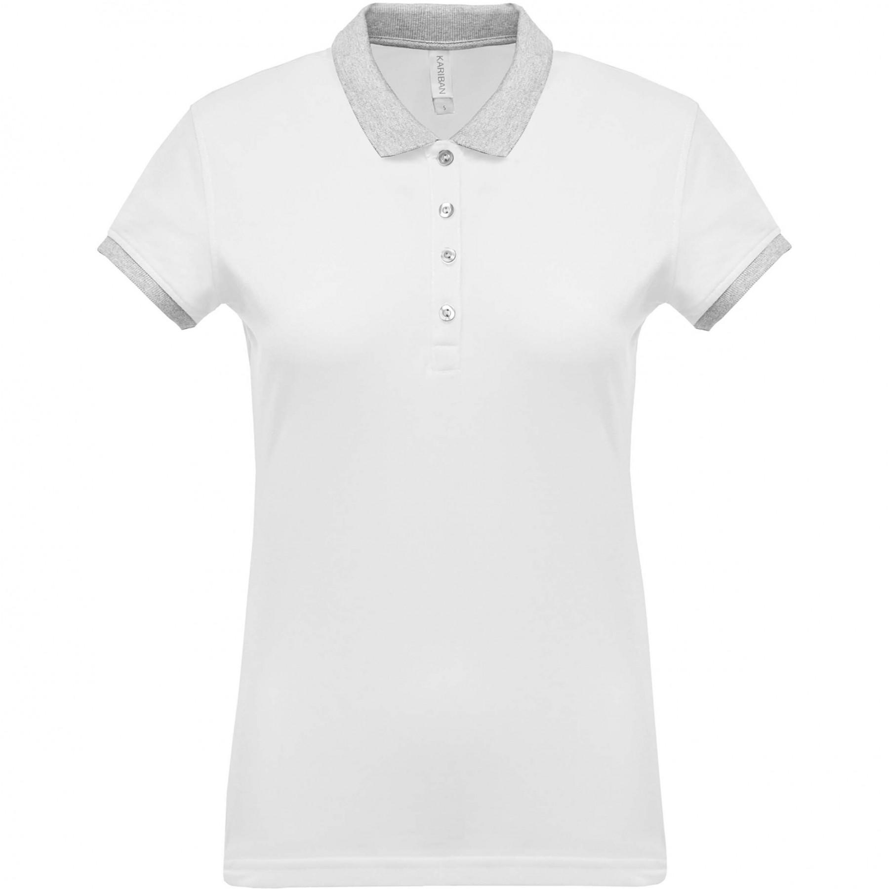 Women's polo shirt Kariban mélange bicolore