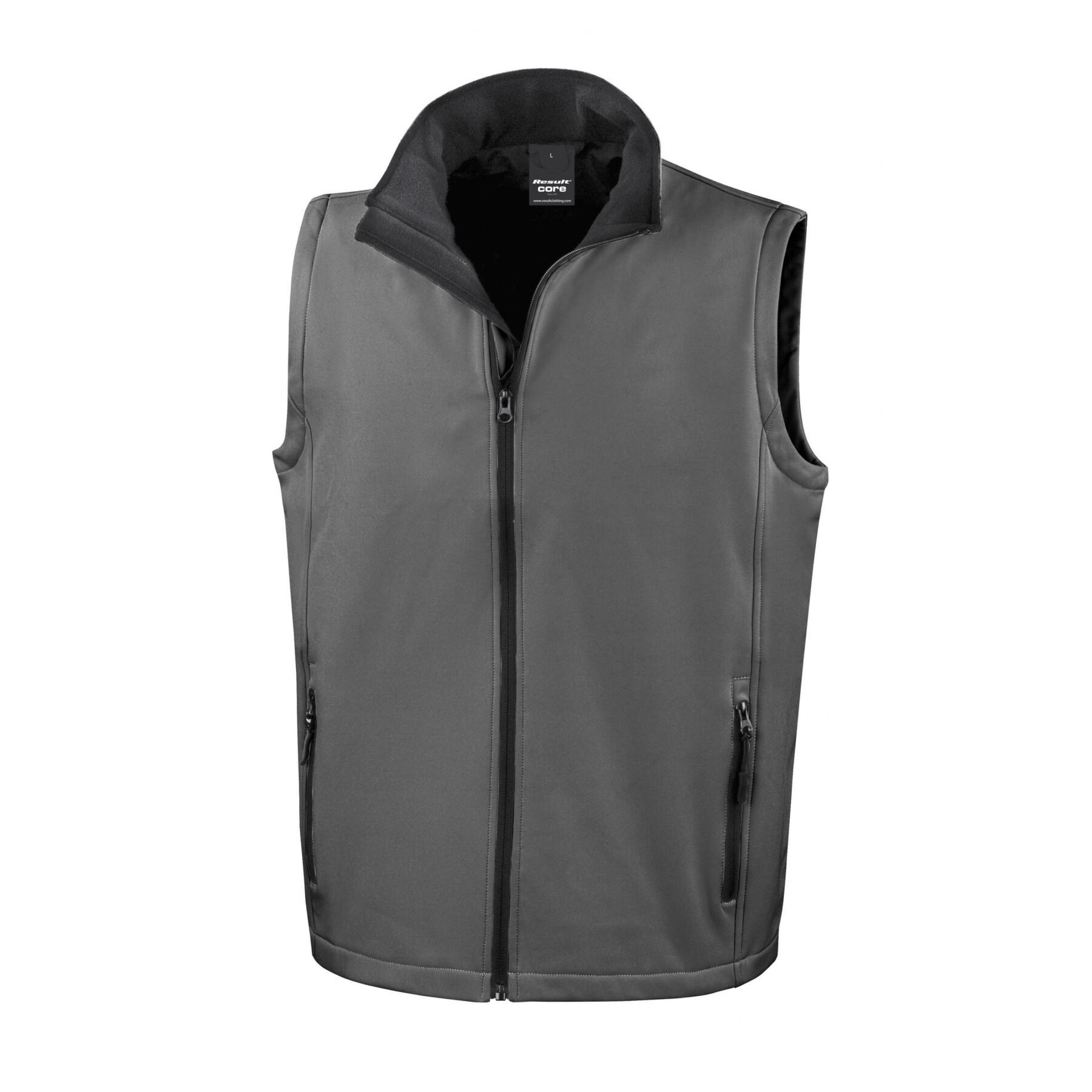 Printable sleeveless jacket Result Softshell