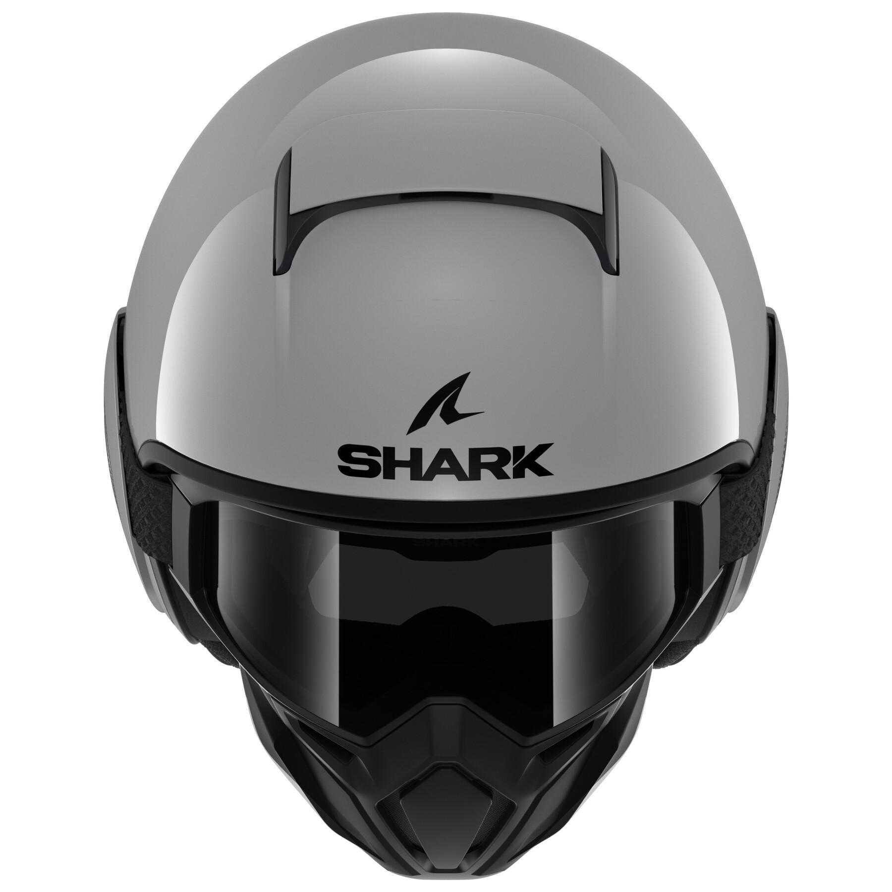 Motorcycle helmet jet Shark Street Drak Blank Gun Silver