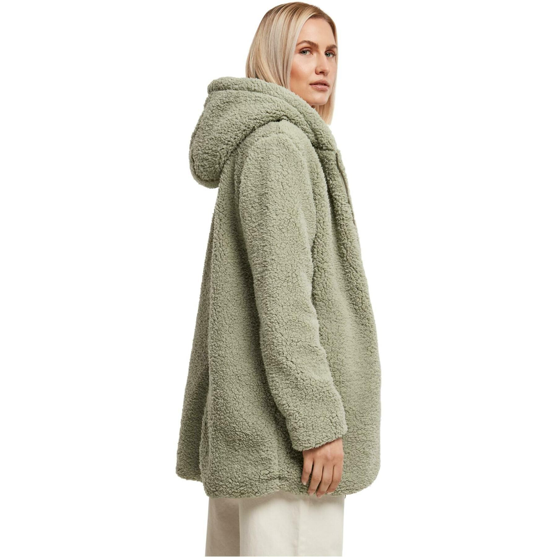 Women's hooded fleece Urban Classics Sherpa
