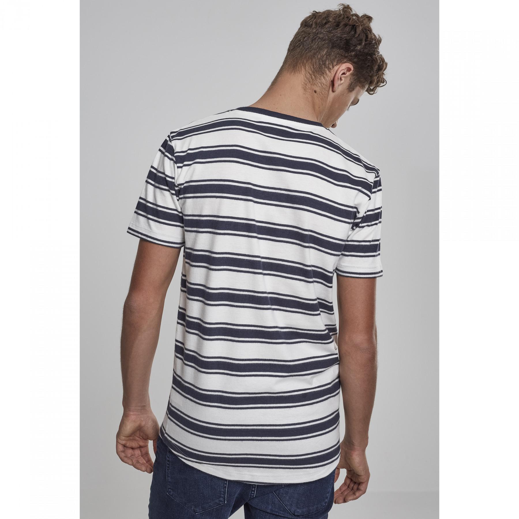 T-shirt urban classic double stripe long shaped