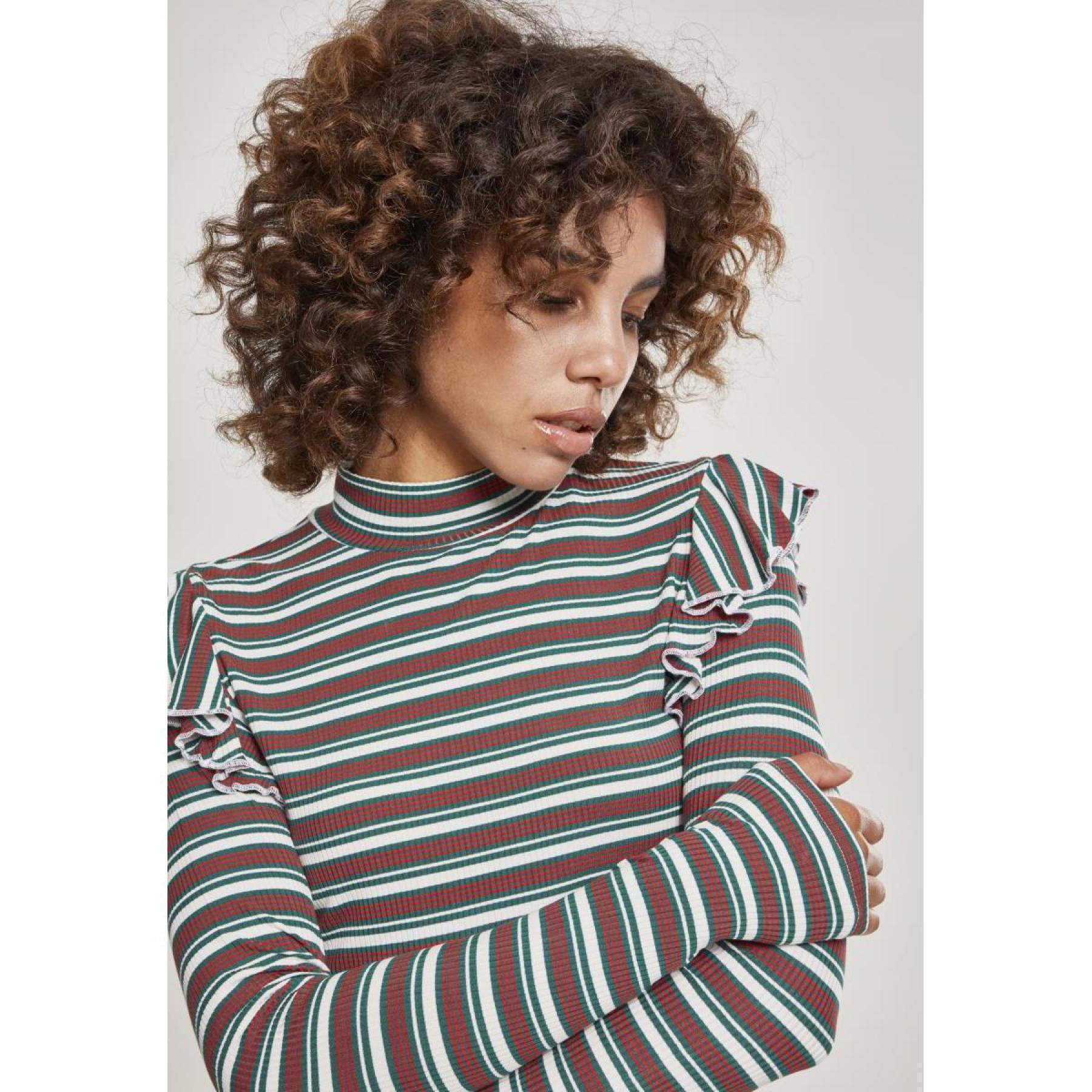 Woman's Urban Classic Striped T-shirt turtlene steering wheel