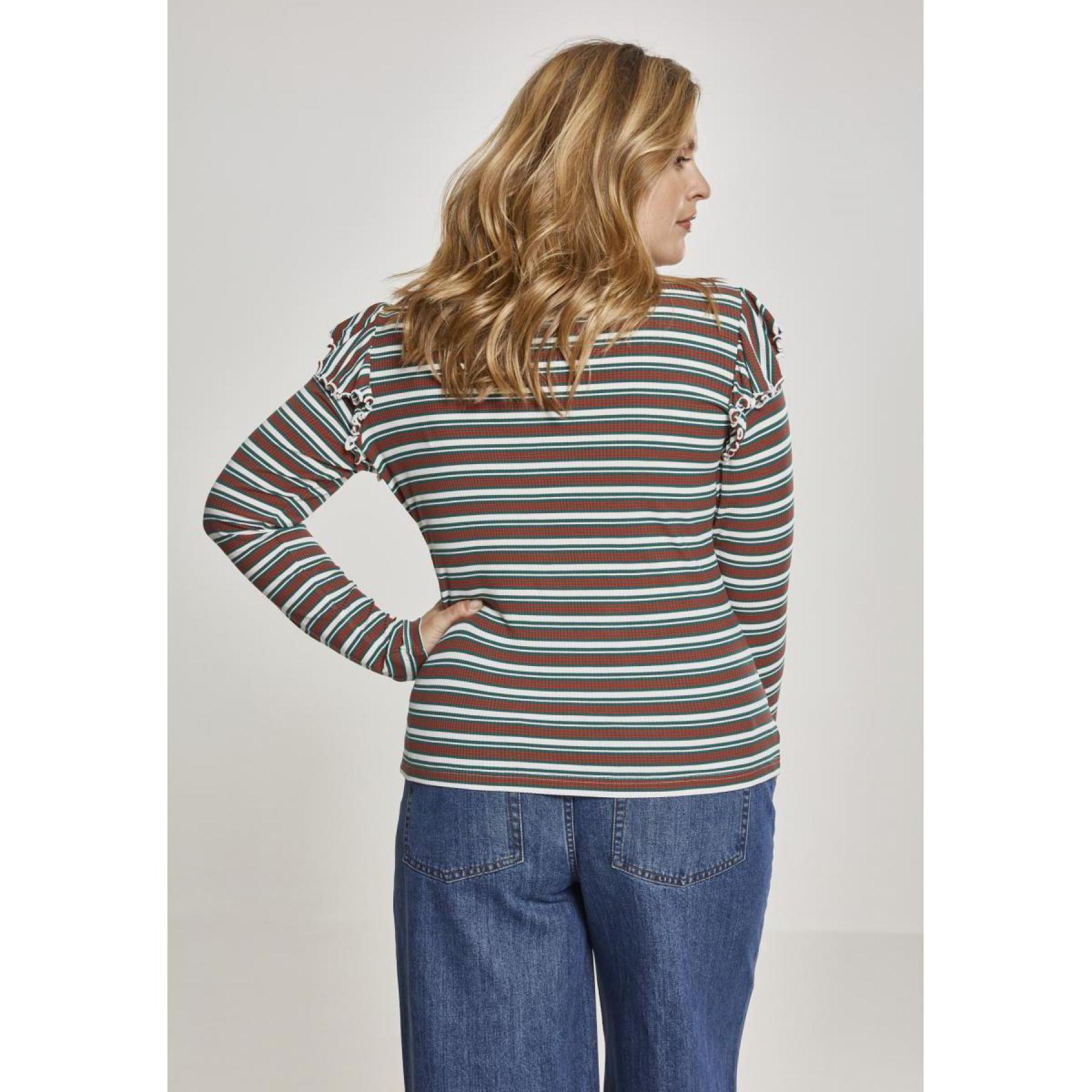Woman's Urban Classic Striped T-shirt turtlene steering wheel