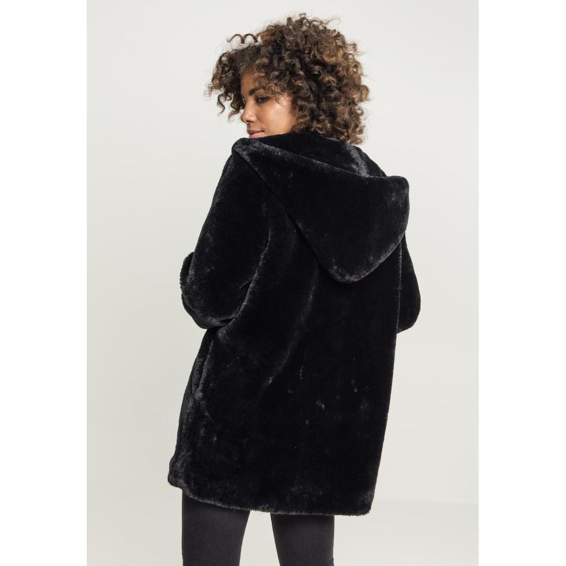 Women's Urban Classic hooded teddy coat