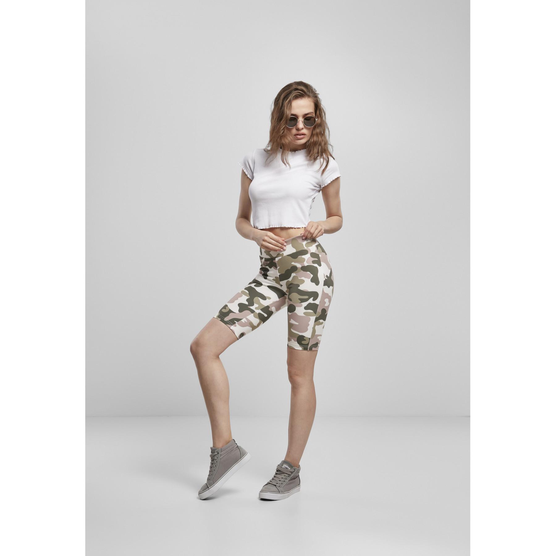 Cycling shorts for women Urban Classics high waist camouflage tech