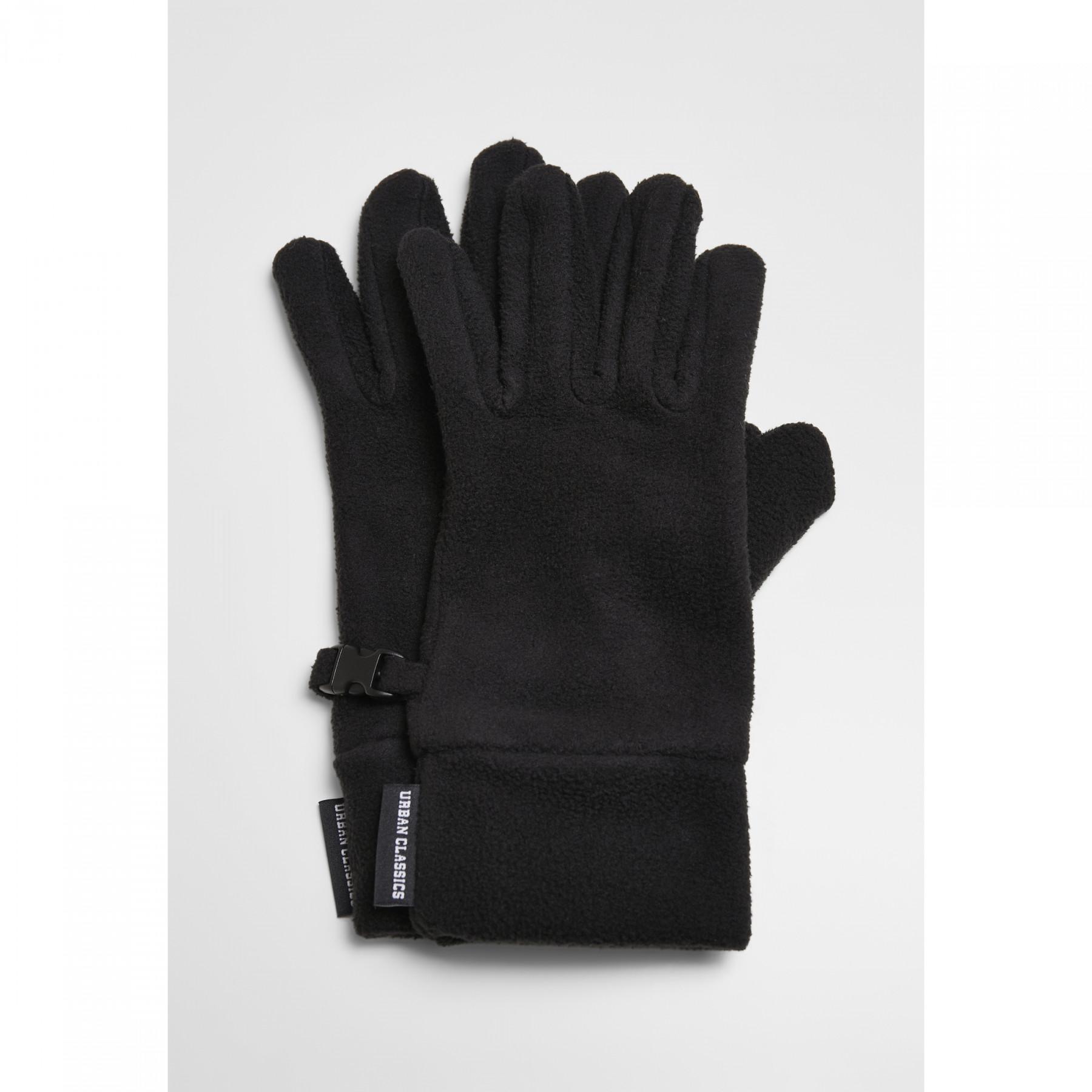 Gloves and necklace Urban Classics fleece winter set