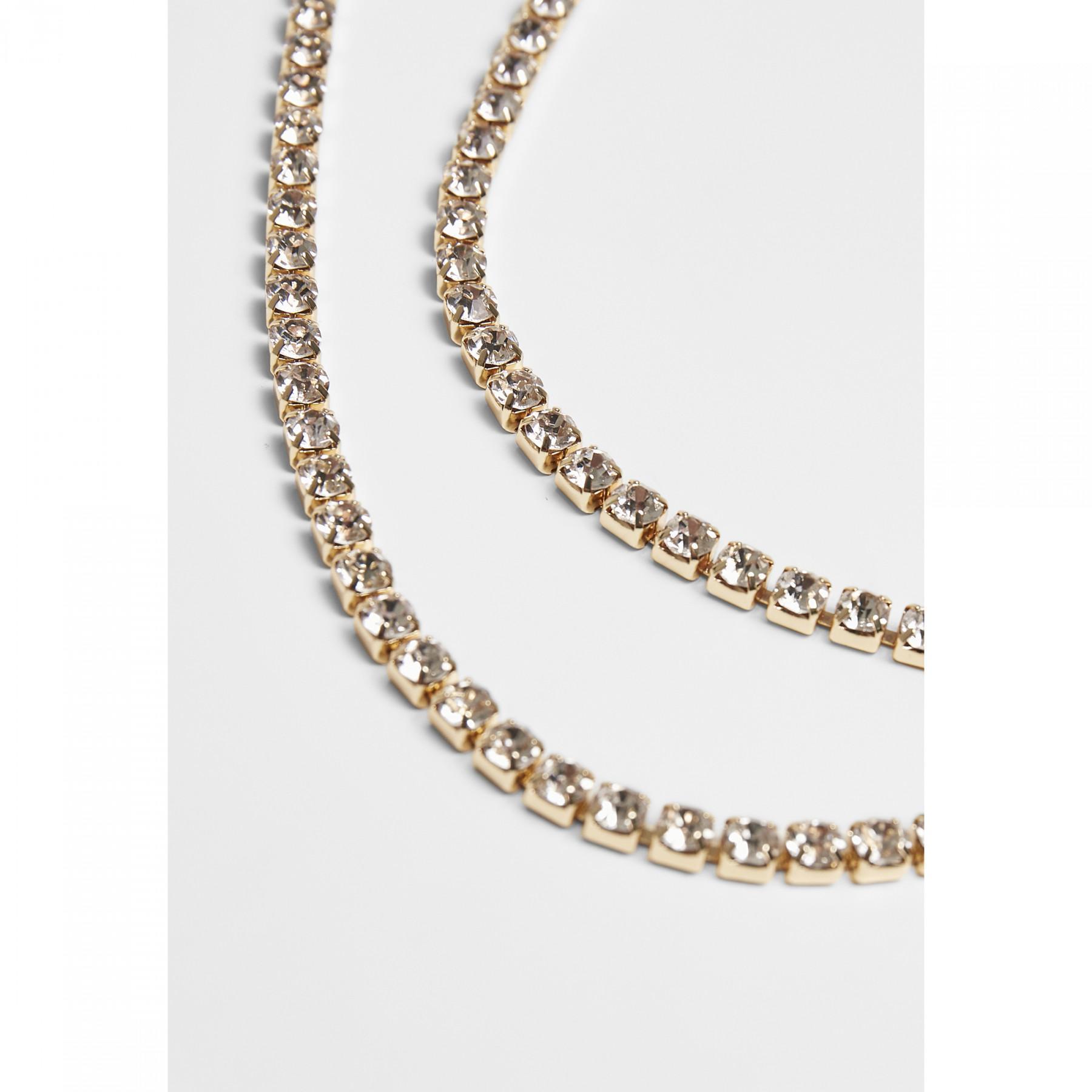 Necklace Urban Classics layering diamond