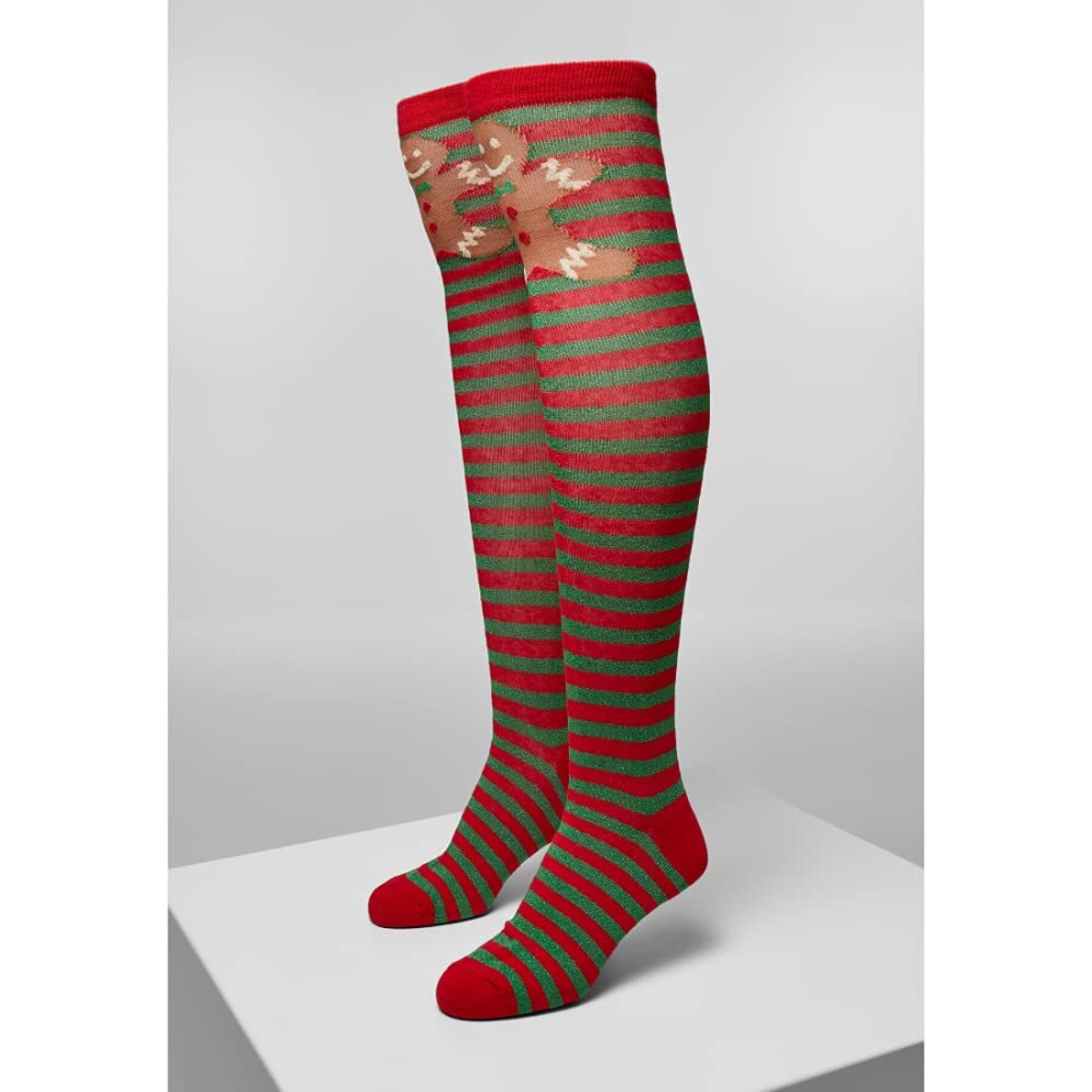 Women's socks Urban Classics christmas overknees