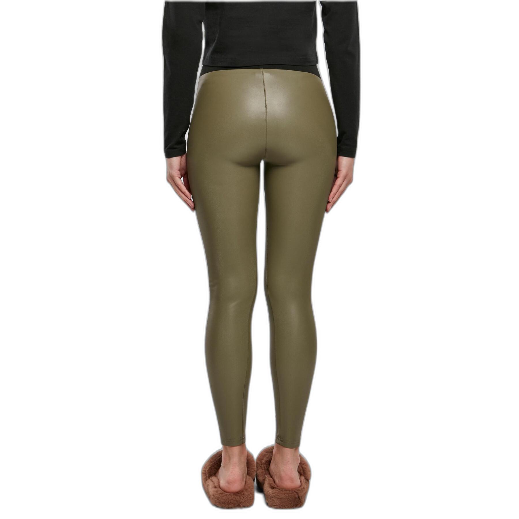 high-waisted Classics - Lifestyle leggings faux Winter Women\'s Pants - Urban - leather