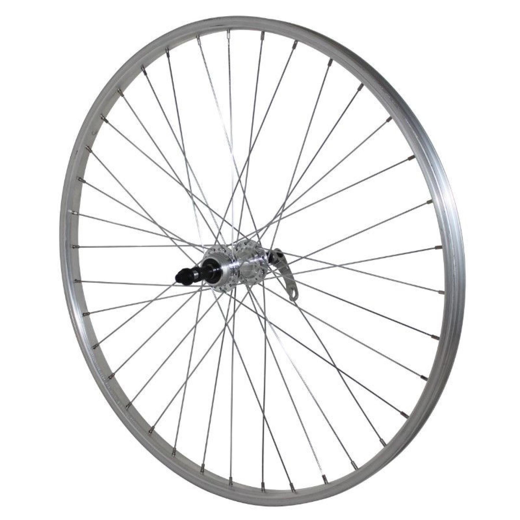 Rear bike wheel aluminum hub lock Velox 7-6V.