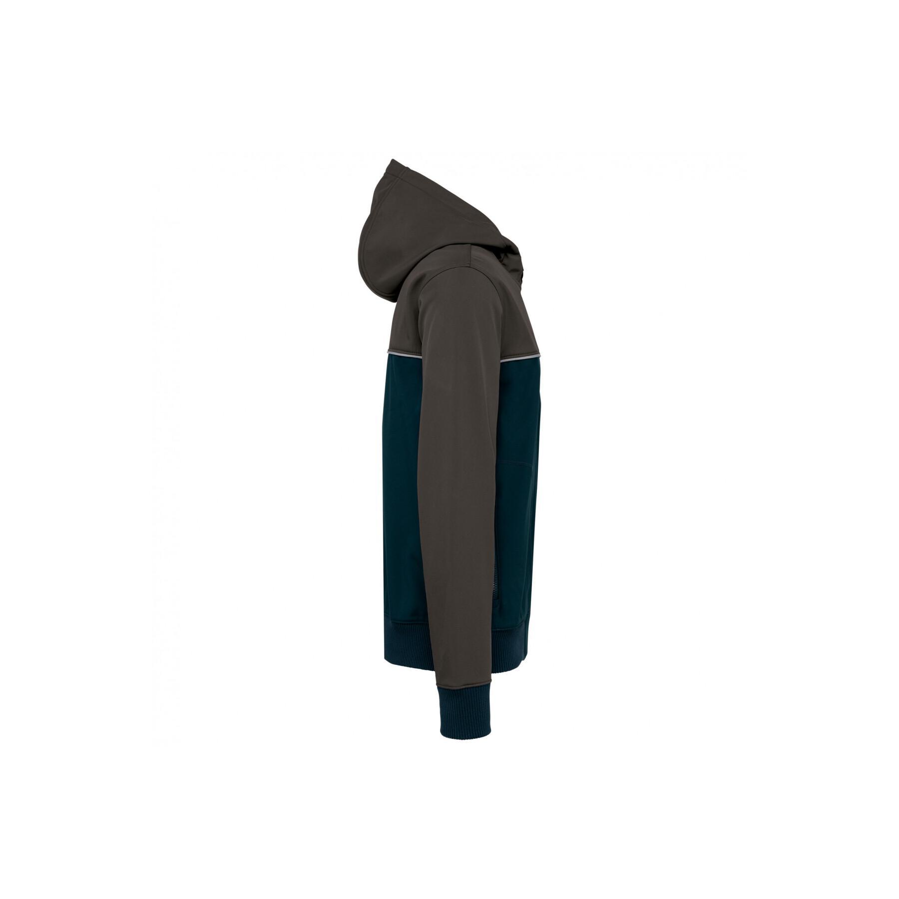 Hooded fleece with zip WK. Designed To Work Softshell Bionic-Finish Eco