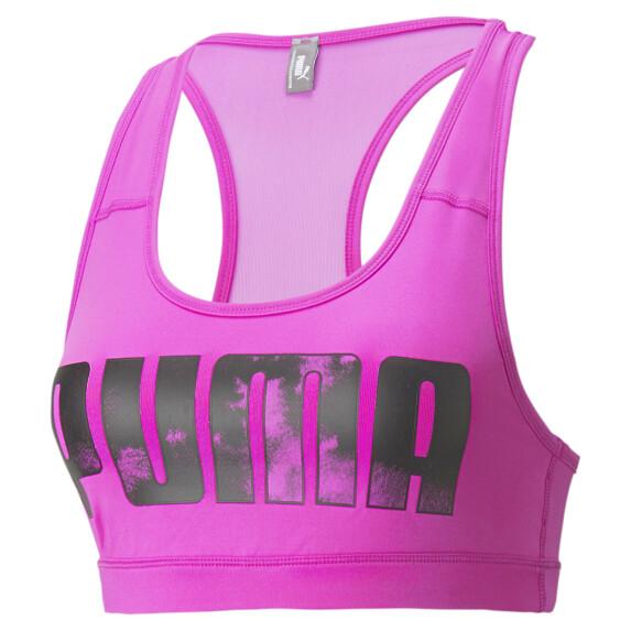 Women's bra Puma Mid Impact 4Keeps Graphic Bra PM