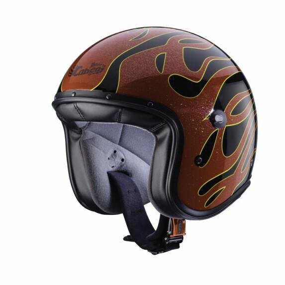 Jet motorcycle helmet Caberg freeride flame
