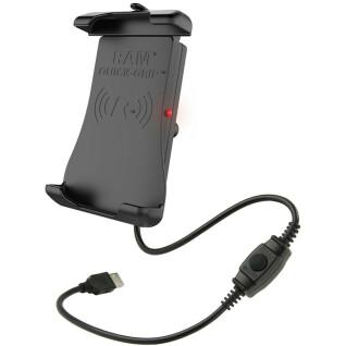 Waterproof wireless charging handlebar holder Ram Mount quick-grip™