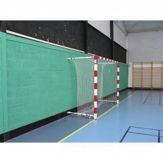 Pair of aluminium handball goals, foldable on the wall 1.40 to 2.10m Sporti France