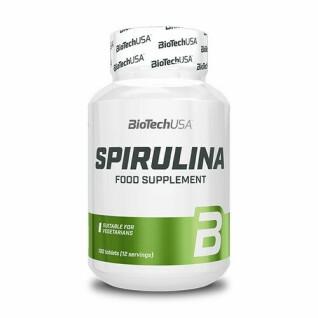 Lot of 12 jars of vitamin spirulina Biotech USA - 100 comp