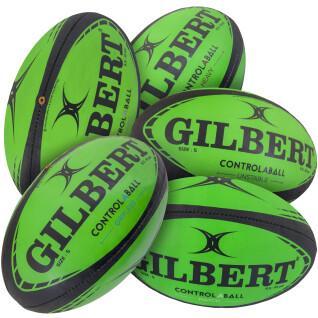 Pack of 5 rugby balls Gilbert Pass Catch Skill System (taille 5)