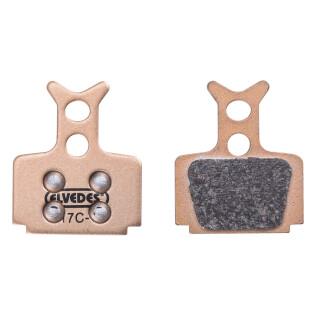 Pair of metal bicycle brake pads Elvedes Formula Cura / Mega /One / R1 / RX