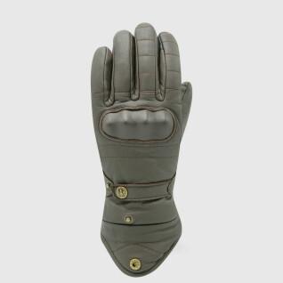Winter leather motorcycle gloves Racer vintage