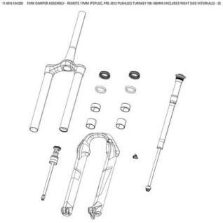 Complete compression kit fork Rockshox Rmt 17mm Trnk 100-160mm 35 A1 202