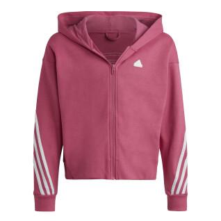 Full zip hoodie girl adidas Future Icons 3-Stripes