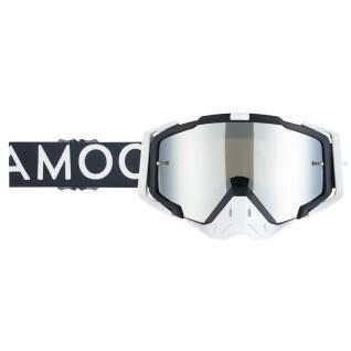 Motorcycle cross goggles with silver mirror lens Amoq Aster