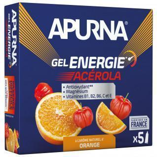 Pack of 5 gels Apurna Energie Acérola Orange - 35g