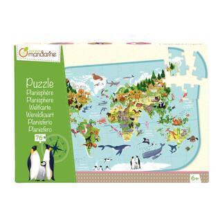 Educational puzzle Avenue Mandarine Planisphère(76 p)