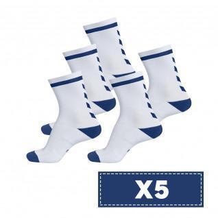 Pack of 5 pairs of clear socks Hummel Elite Indoor Low