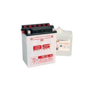 Motorcycle battery with acid pack BS Battery BB14L-A2