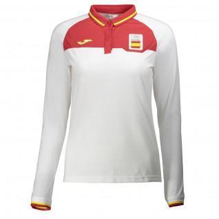 Women's long sleeve polo shirt Espagne Olympique Paseo