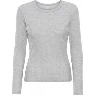 Women's long sleeve ribbed T-shirt Colorful Standard Organic heather grey