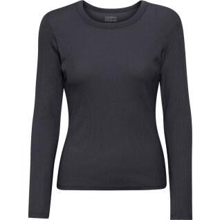 Women's long sleeve ribbed T-shirt Colorful Standard Organic lava grey
