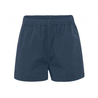 Women's twill shorts Colorful Standard Organic petrol blue