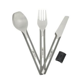 Titanium cutlery set with silicone case Esbit