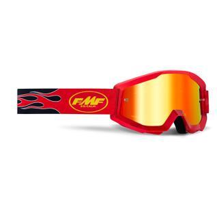 Cross motorcycle mask - mirror lens FMF Vision Powercore Flame