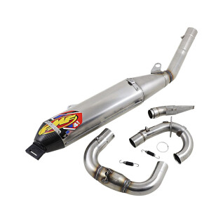 4-stroke motorcycle exhaust FMF yamaha yz450f'20-21 alum f4.1 rct w/r.carbn compl sys w/ mb headr/mid