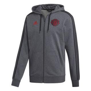 Hoodie Manchester United 3-Stripes Full-Zip 2020/21