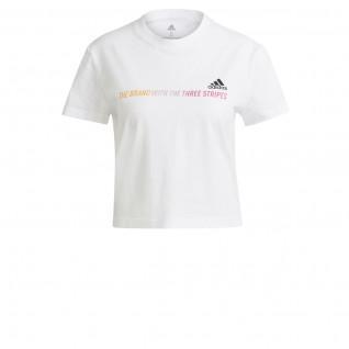 Women's T-shirt adidas Gradient Logo Cropped