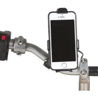 Smartphone holder on the handlebars with charger Chaft